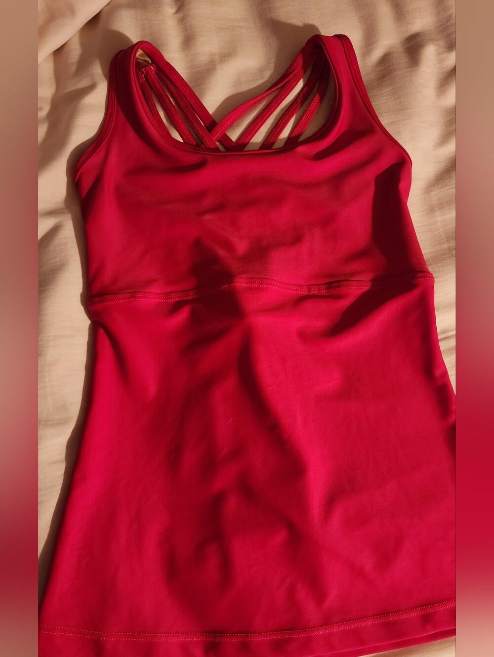 Theatricals Girls L Red Strappy Back Dance Top & Briefs Set